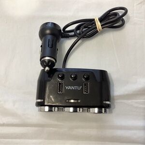 Black Car Charger with Dual USB Ports